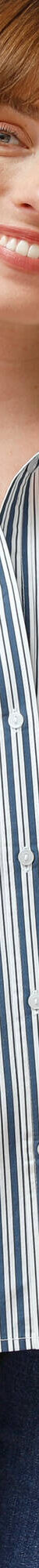 Chemisier rayé boutonné (blanc / bleu) Chemisier rayé boutonné (blanc / bleu)